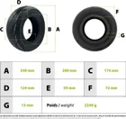 135/75-7 (13x5.5-7) Teverun 7260R tubeless tyre