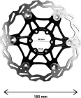 180 mm floating brake disc with 48 mm bolt circle (2 colors)