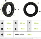 Tire 70/60-7.5 tubeless off-road flat-free gel Ninebot ZT3 Pro