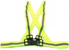 Warning waistcoat with reflective strips - yellow