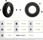 Solid tire 10x2.50 - 36mm off-road Kugoo M4/M4 Pro
