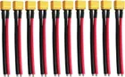 XT60 Male Plugs 10cm Cable x10 pcs