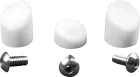 White mudguard caps and 3 stainless steel screws for Xiaomi M365 & Pro