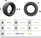 Tire 100/55-7 tubeless semi off-road puncture-proof CST