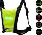 Yellow LED warning waistcoat with remote control