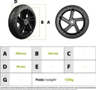 Complete rear wheel 200x50 solid tire non-motorized – Ninebot ES1/ES2/ES3/ES4