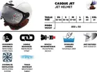 JET glossy white helmet (sizes XS to XXL)