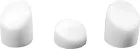 White mudguard caps and 3 stainless steel screws for Xiaomi M365 & Pro