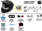 Street Panther Helmet (Size S to XL) - Black