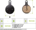 Semi-metallic brake pads for balance bike