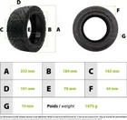 CST tubeless 90/65-6.5 pneumatic for road use, gel puncture-proof