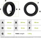 80/55-7.5 tubeless puncture-proof gel tire