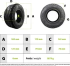 13x5.0-6.5 tubeless tire for road use