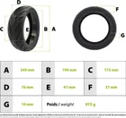 10.5x2.75 tubeless road tire anti-puncture gel Ninebot P65 P100