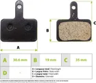 Shimano B01S 30mm Semi-Metallic Brake Pads for Kaabo Mantis Zoom